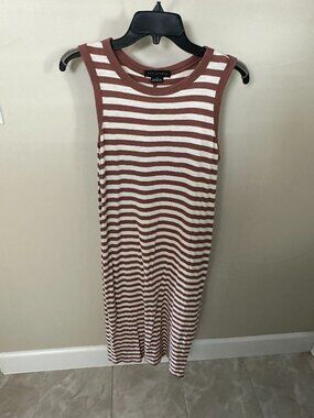 Evereve Sanctuary Contrast Trim Midi Dress Size Small